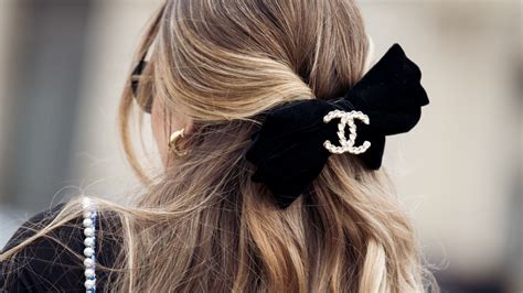 chanel earmuff|chanel bow tie for hair.